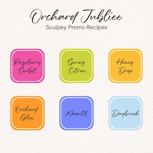 Sculpey Polymer Clay Color Recipes, Bright Earring Palette, 6 Clay Mixing Recipes PDF