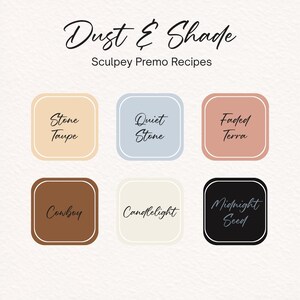 Rezepte für Polymer Clay (PDF) | Farbmischanleitung für Anfänger (Sculpey Palette 6, gebrauchsfertig)
