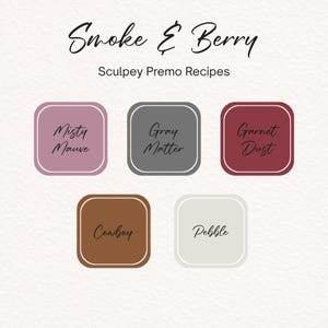 Polymer Clay Recipes PDF, Netural Color Palette, Beginner Clay Mixing Guide