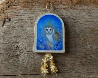 Barn Owl - Handmade Ornament/Hanger