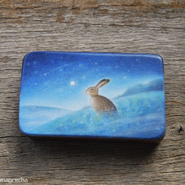 Hare - Original Painting on Wood