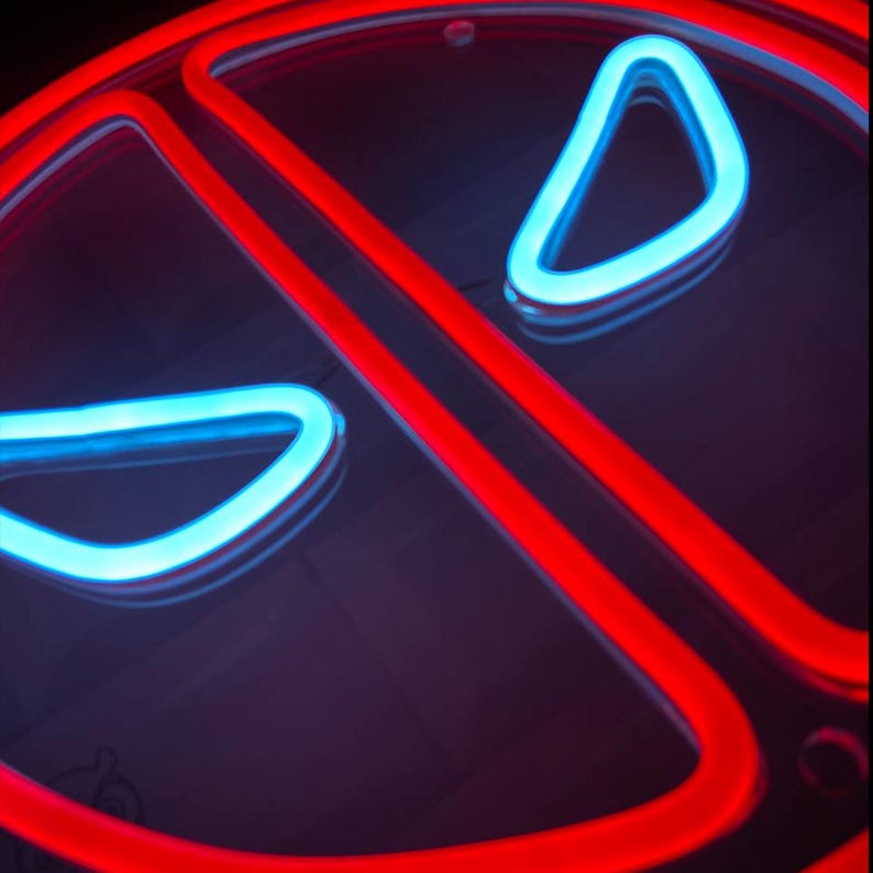 Deadpool Neon Sign, Marvel LED Wall Art, Superhero Room Decor, Gift for ...