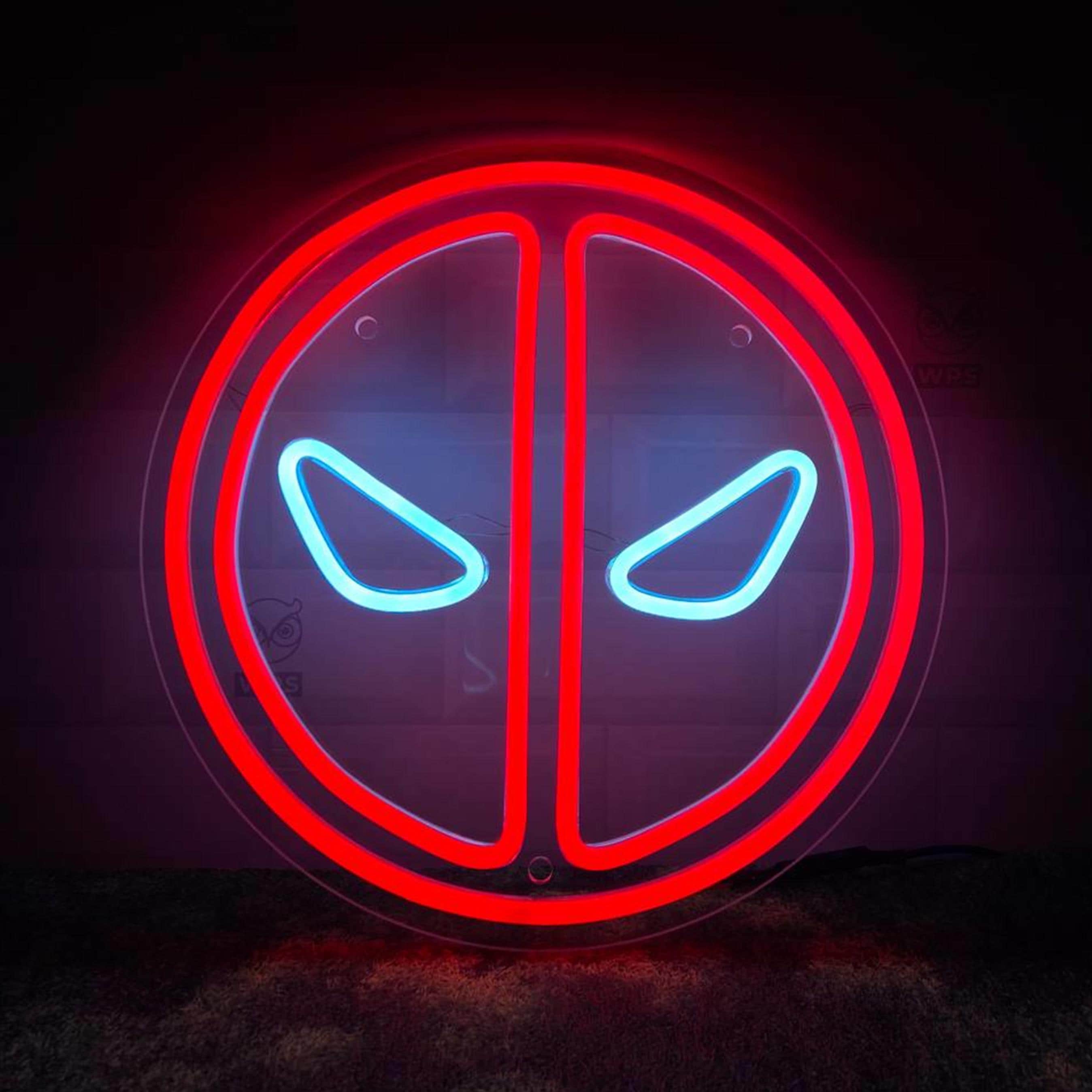 Deadpool Neon Sign, Marvel LED Wall Art, Superhero Room Decor, Gift for ...