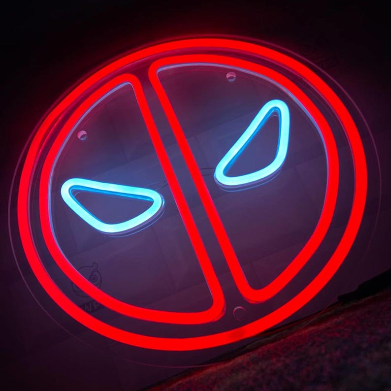 Deadpool Neon Sign, Marvel LED Wall Art, Superhero Room Decor, Gift for ...