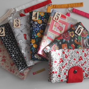 PORTEFEUILLE pochette portefeuille avec dragonne poignet rangement smatphone carte identité bleue clés tickets resto AU CHOIX