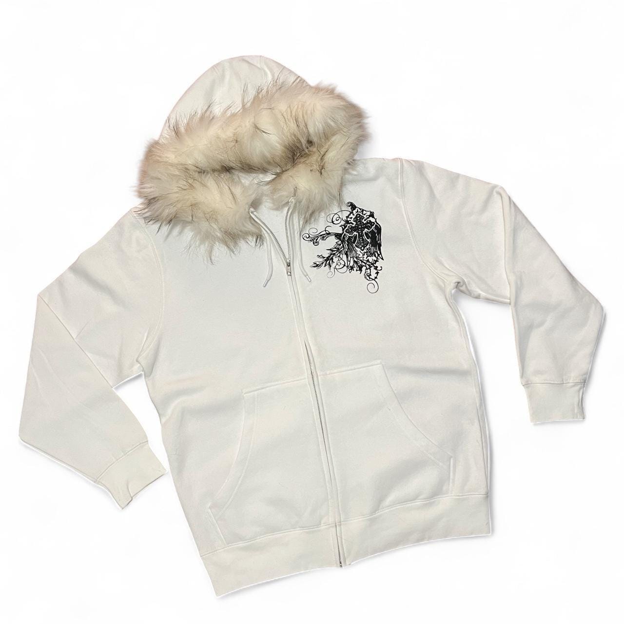 Ballistics White Fur Hoodie+ - Etsy