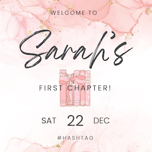 Birthday Welcome Sign, First Chapter, Birthday Sign