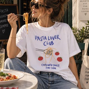 Pasta Lover Club T-Shirt: Unisex Cotton Graphic Tee