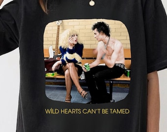 Camiseta Wild Hearts Can't Be Tamed, moletom, moletom com capuz, Sid Vicious e Nancy Punk Lover %100 algodão, presente de dia dos namorados para namorado
