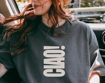 Camiseta Ciao Bella Comfort Colors: Camiseta de algodón de corte relajado