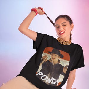 POWDY! Pedro Pascal Graphic Tee: Unisex Cotton Sweatshirt & Hoodie