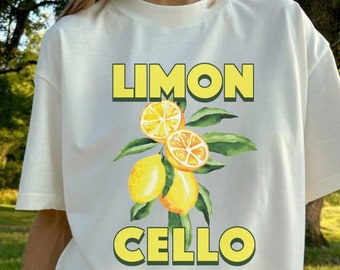 T-shirt Italie 'Montepulciano Lemon Art' - Design Citron Toscan - Hommage à La Toscane Et à La Culture Italienne