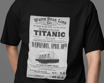 Camiseta con billete del Titanic: camiseta, sudadera y sudadera unisex de algodón