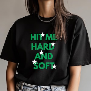 Hit Me Hard and Soft Graphic Tee: Unisex Cotton Blend T-Shirt