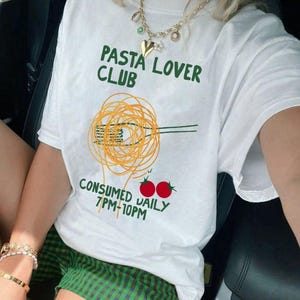 Unisex % 100 Baumwolle, Pasta Lover Club, Pasta Tshirt, Pasta Shirt, Pasta T-Shirt, Pasta T-Shirt, Pasta Sweatshirt, Pasta Hoodie, Geschenk für Pasta Liebhaber