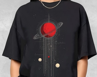 Unisex Baumwolle Saturn Graphic Tee, Sweatshirt, Hoodie
