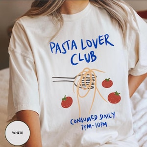 Unisex % 100 Baumwolle, Pasta Lover Club, Pasta Tshirt, Pasta Shirt, Pasta T-Shirt, Pasta T-Shirt, Pasta Sweatshirt, Pasta Hoodie, Geschenk für Pasta Liebhaber