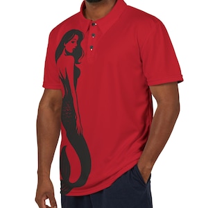 Virgin Voyages Mermaid Polo | Scarlet Night Cruise Shirt