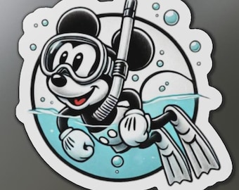 Disney Cruise Door Magnets, Tropical Snorkeling Mickey Design, Fun Fridge Magnets, Cute Kitchen Decor, Mickey Mouse Fan Gift
