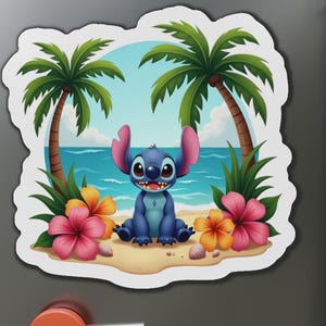 Disney Cruise Line Aloha Stitch Magnet, Cute Cabin Door Magnet,