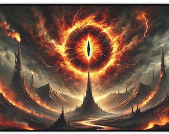 Eye of Sauron Desk Mat  Fiery Lord of the Rings-Inspired Design