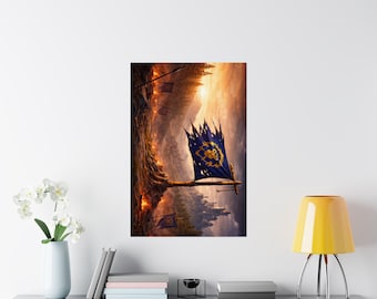 Warsong Gulch Alliance Banner Poster | Fine Art Poster