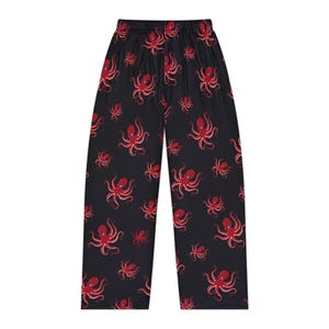 Octopus Women's Pajama Pants, Virgin Voyages Cruise Pajama Party Lounge Pants, Fun Octopus Print Sleepwear, Nautical PJs for Ladies, Octopus image 5