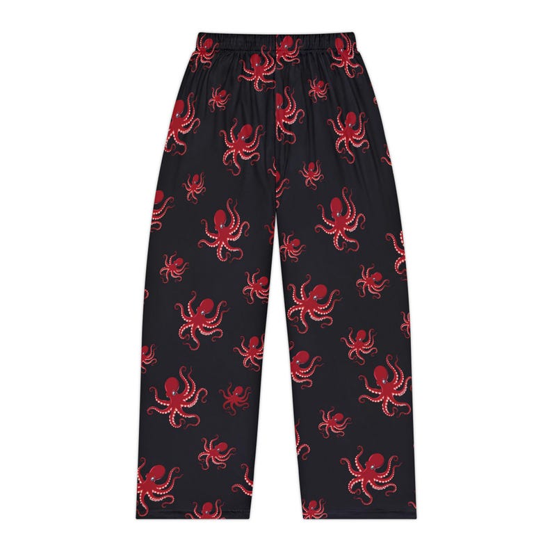 Octopus Women's Pajama Pants, Virgin Voyages Cruise Pajama Party Lounge Pants, Fun Octopus Print Sleepwear, Nautical PJs for Ladies, Octopus image 5