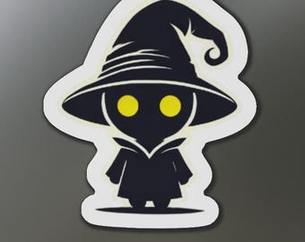 Entzückender Schwarzmagier-inspirierter Die-Cut Magnet Fantasy Gaming Décor Ffix Vivi