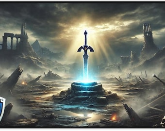 Master-Sword Desk Mat  Epic LoZ inspired Battleground Design
