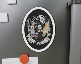 Disney Cruise Line Happy Halloween cartoon trio Magnet, Halloween fridge magnet