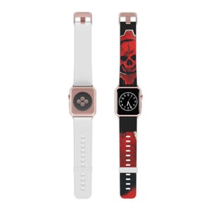 Gothic Skull Apple Watch Band for Edgy Style, Rocker Watch Strap, Unique Wrist Accessory, Halloween Gift, Alternative Fashion