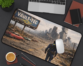 Vault-Tec Fallout Wasteland Desk Mat | Post-Apocalyptic Gaming Mousepad