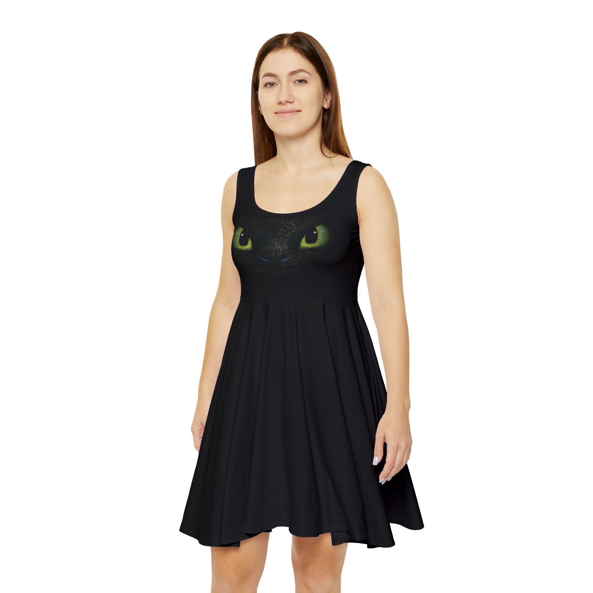 Epic Universe How to Train Your Dragon Toothless Skater Dress - Universal Park Visit Apparel, Isle of Berk, Dragon Dress
