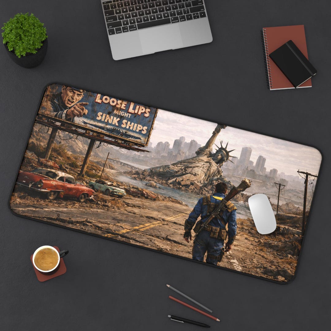 Post-apocalyptic Wasteland Traveler Desk Mat | Fallout-inspired Gaming ...