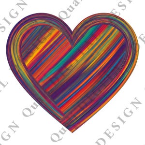 St. Valentine's Day Romantic Hearts | Colorful Heart Clipart | 16 High-Quality Heart Designs | Instant Download with transparent background