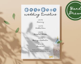 Istanbul Wedding Stationery Set | Hand Drawn, Editable Canva Templates