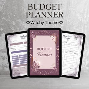 BESTSELLER Witchy Budget Planner Digital | Dark Aesthetic Finance Planner for GoodNotes iPad | Hyperlinked Money PDF