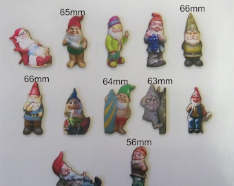Garden gnomes.  a pack of 12 x little fellows