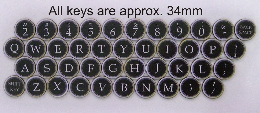 42 X Retro Typewriter Keys in Wood. Made for Your Crafting Projects. - Etsy