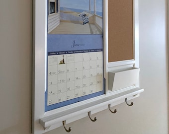 Modern Style Dry Erase White Board Calendar Framed for Kitchen