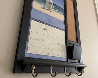 LANG Calendar Frame, Front Loading Midsized Home Decor Framed Organizer Storage Shelf, Bulletin Board Cork or Chalkboard Calendar Holder