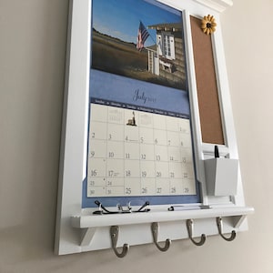 LANG Calendar Frame Midsized Front Loading Home Decor Framed Furniture Organizer Storage Shelf Bulletin Board Cork or Chalkboard