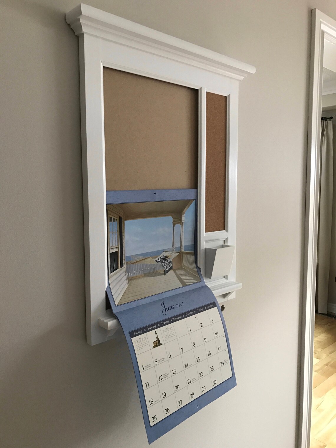 Mid sized Wall Calendar Frame Front Loading Home Decor Framed Etsy