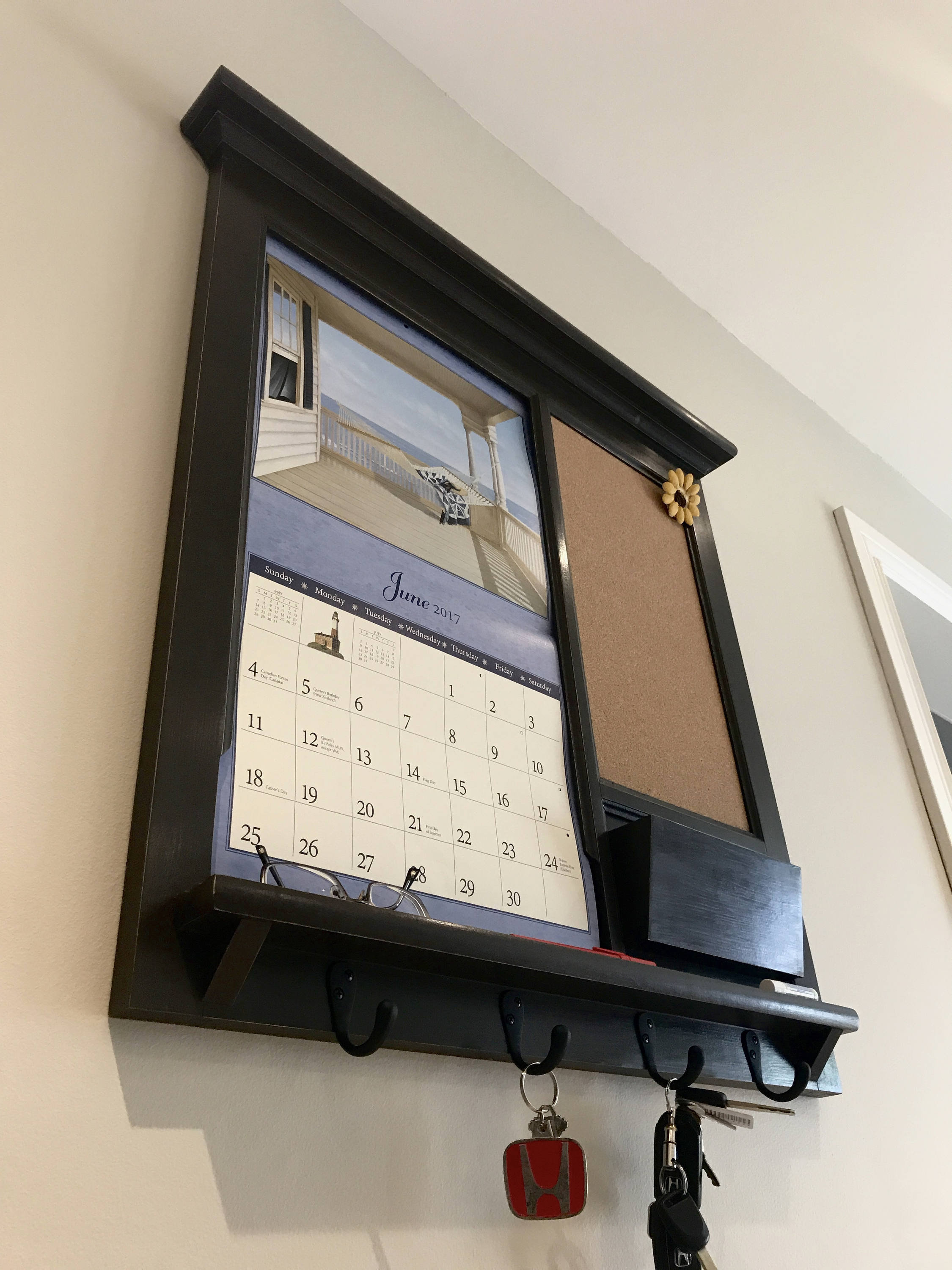 Wall Mounted LANG Calendar Frame. Home Decor Mail Organizer Etsy