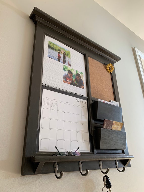Shutterfly Calendar Family Calendar Holder Mail Organizer Double Pocket Calendar Frame Organizer Bulletin Board Cork Chalk Board Home Decor - Etsy