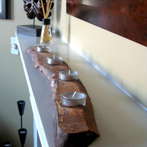 Rustic Tree Branch Candle Holder