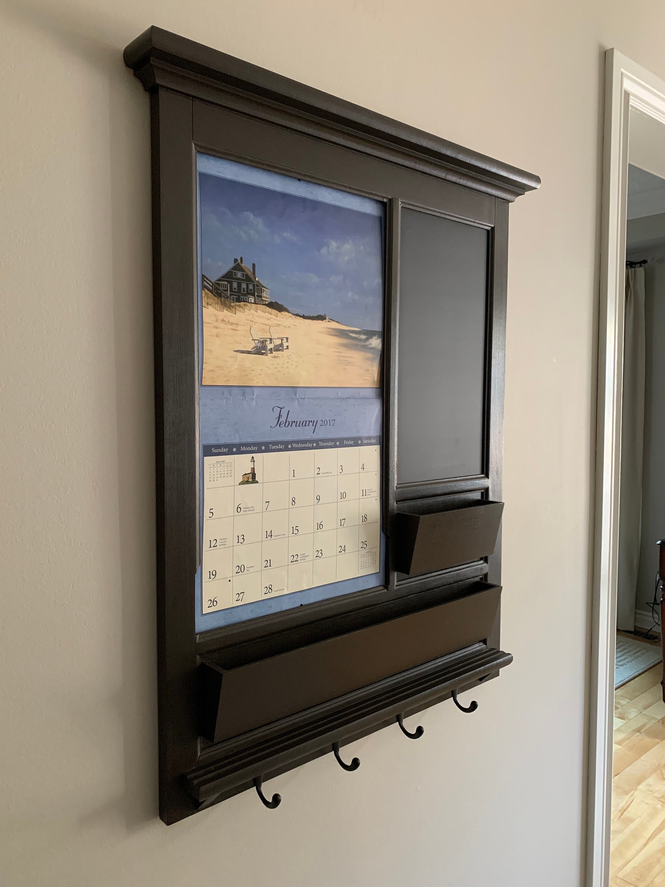 Large Wall Mounted LANG Calendar Frame with extra wide pocket. Etsy