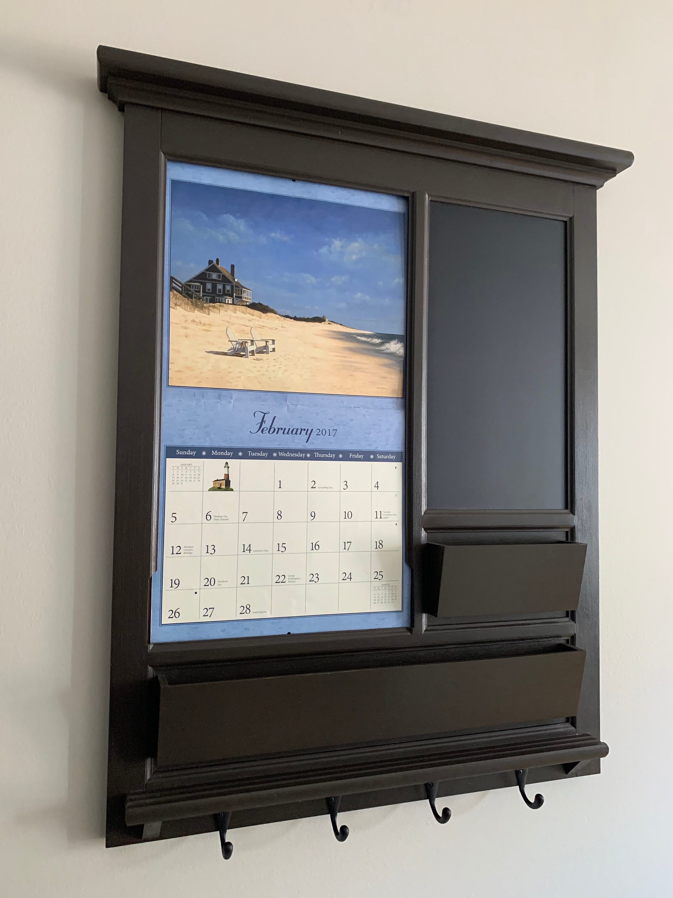 Large Wall Mounted LANG Calendar Frame with extra wide pocket. Etsy