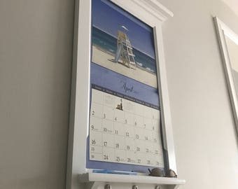 LANG Calendar Frame family organizer command center storage shelf and keyhook Front Loading Slide Calendar Frame for calendar home decor